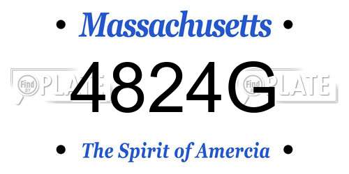 4824G Massachusetts License Plate