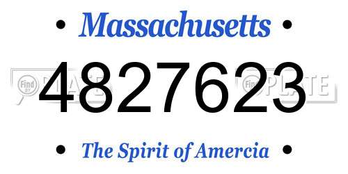 4827623 Massachusetts License Plate