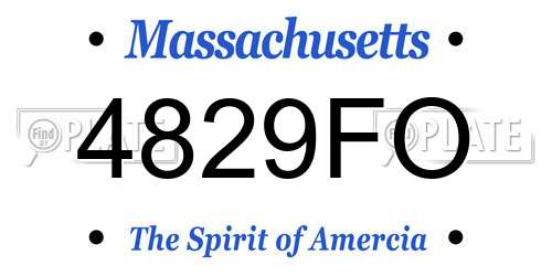 4829FO Massachusetts License Plate