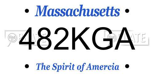 482KGA Massachusetts License Plate