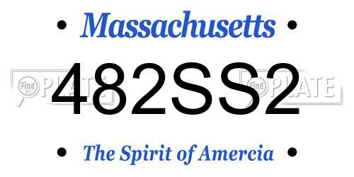 482SS2 Massachusetts License Plate
