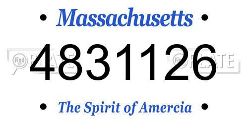 4831126 Massachusetts License Plate