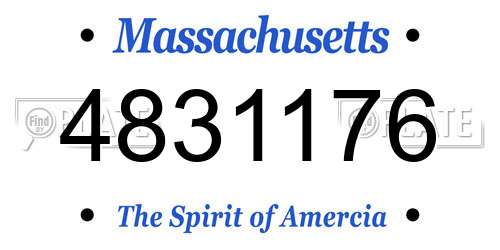 4831176 Massachusetts License Plate