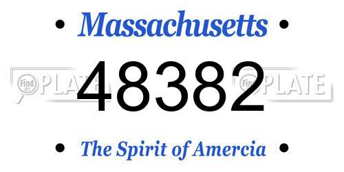 48382 Massachusetts License Plate