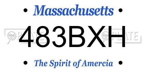 483BXH Massachusetts License Plate
