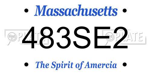 483SE2 Massachusetts License Plate
