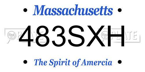 483SXH Massachusetts License Plate