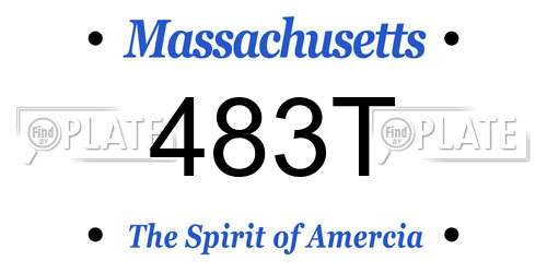 483T Massachusetts License Plate