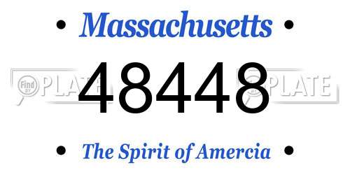 48448 Massachusetts License Plate