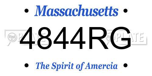 4844RG Massachusetts License Plate