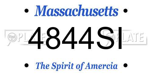 4844SI Massachusetts License Plate