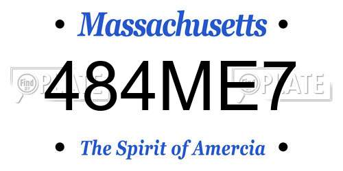 484ME7 Massachusetts License Plate