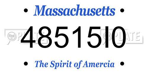 48515I0 Massachusetts License Plate