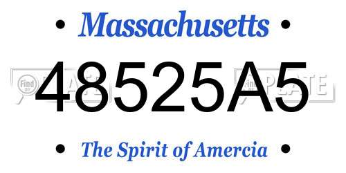 48525A5 Massachusetts License Plate