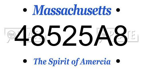 48525A8 Massachusetts License Plate