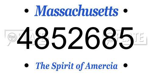 4852685 Massachusetts License Plate