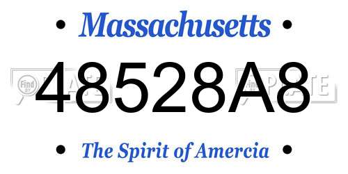 48528A8 Massachusetts License Plate