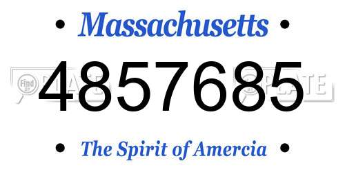 4857685 Massachusetts License Plate