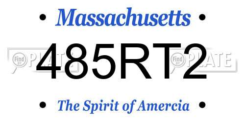 485RT2 Massachusetts License Plate