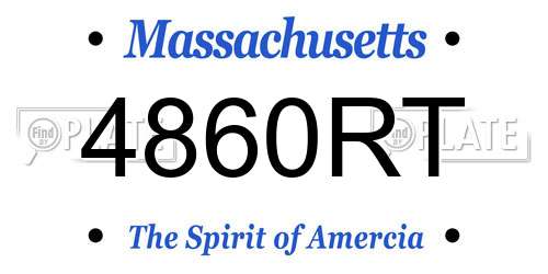 4860RT Massachusetts License Plate