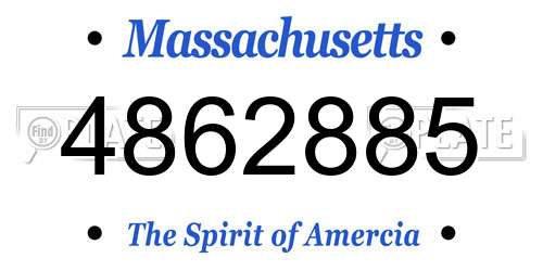 4862885 Massachusetts License Plate