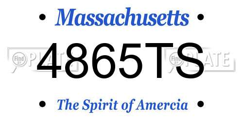 4865TS Massachusetts License Plate