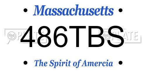 486TBS Massachusetts License Plate