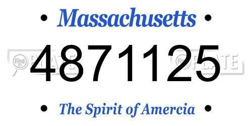 4871125 Massachusetts License Plate