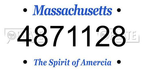 4871128 Massachusetts License Plate