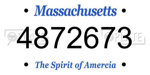 4872673 Massachusetts License Plate