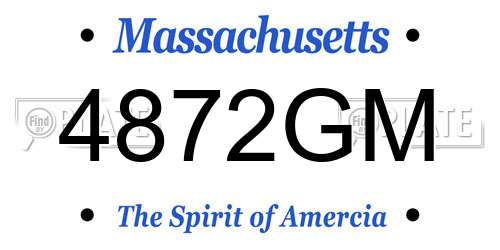 4872GM Massachusetts License Plate