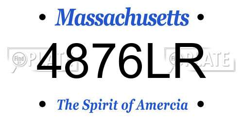 4876LR Massachusetts License Plate