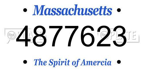 4877623 Massachusetts License Plate
