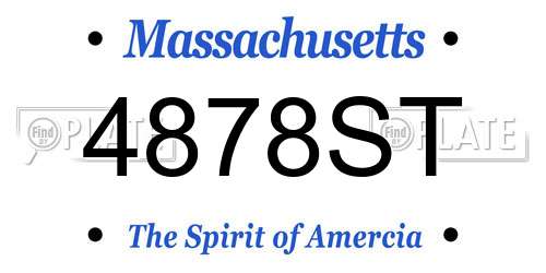 4878ST Massachusetts License Plate