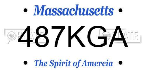 487KGA Massachusetts License Plate