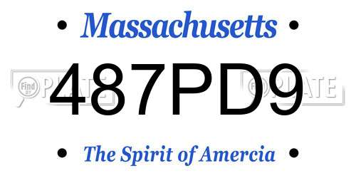 487PD9 Massachusetts License Plate