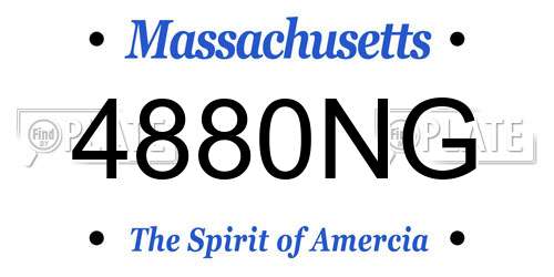 4880NG Massachusetts License Plate