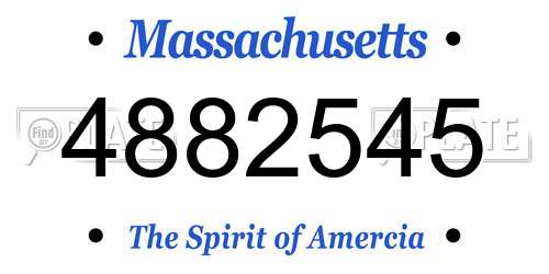 4882545 Massachusetts License Plate