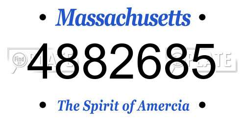 4882685 Massachusetts License Plate