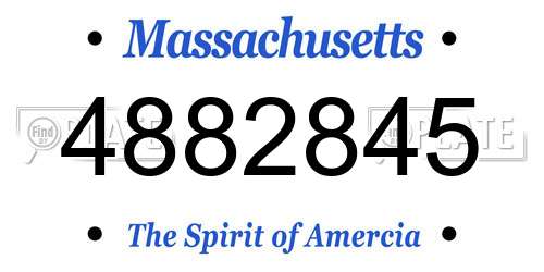 4882845 Massachusetts License Plate