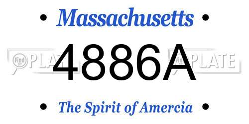 4886A Massachusetts License Plate