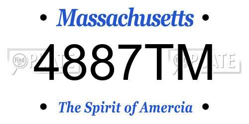 4887TM Massachusetts License Plate