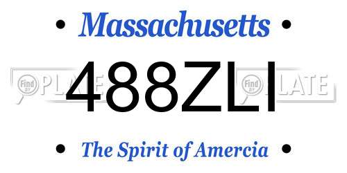 488ZLI Massachusetts License Plate