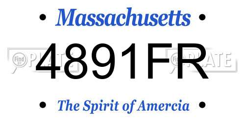 4891FR Massachusetts License Plate