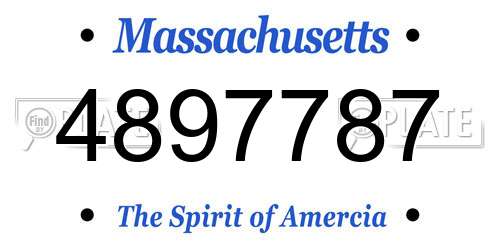 4897787 Massachusetts License Plate