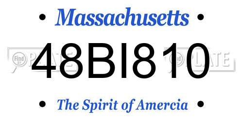 48BI810 Massachusetts License Plate
