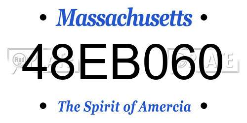 48EB060 Massachusetts License Plate