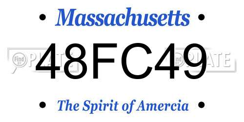 48FC49 Massachusetts License Plate