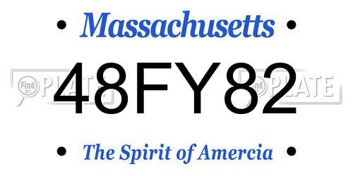 48FY82 Massachusetts License Plate