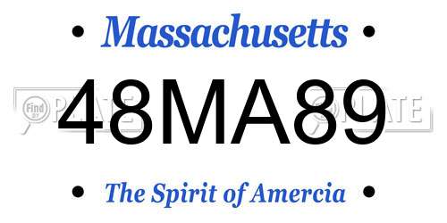48MA89 Massachusetts License Plate